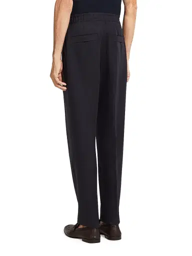Zegna Men's Oasi Lino Flower Flat Front Pants | Thumbnail 4 Zegna Men's Oasi Lino Flower Flat Front Pants | Thumbnail 4