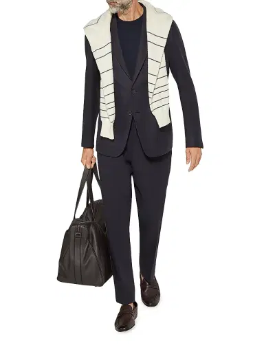 Zegna Men's Oasi Lino Flower Flat Front Pants | Thumbnail 6 Zegna Men's Oasi Lino Flower Flat Front Pants | Thumbnail 6