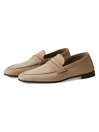Zegna Men's Secondskin Mocassin Loafers - Beige - Size 11 | Thumbnail 2