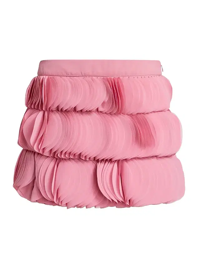 AMUR Women's Jazzlyn Appliqué Miniskirt - Pink Opal