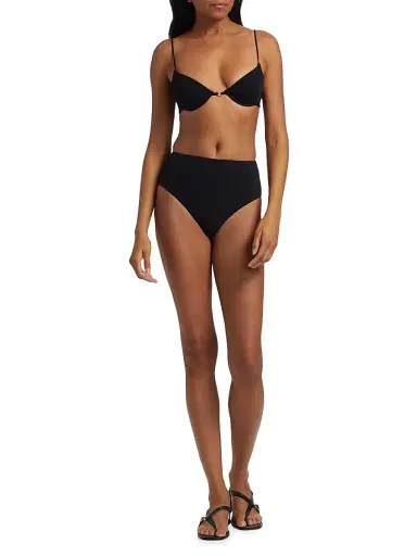 Kiki de Montparnasse Women's Lace-Up High-Waist Bikini Bottom - Black - Size XL | Thumbnail 2 Kiki de Montparnasse Women's Lace-Up High-Waist Bikini Bottom - Black - Size XL | Thumbnail 2