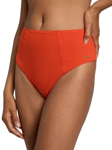 Kiki de Montparnasse Women's Echauffe High-Waisted Bikini Bottom - Tangerine | Thumbnail 5 Kiki de Montparnasse Women's Echauffe High-Waisted Bikini Bottom - Tangerine | Thumbnail 5
