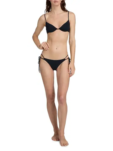 Kiki de Montparnasse Women's Self-Tie Demi Bikini Top - French Navy - Size Large | Thumbnail 2 Kiki de Montparnasse Women's Self-Tie Demi Bikini Top - French Navy - Size Large | Thumbnail 2