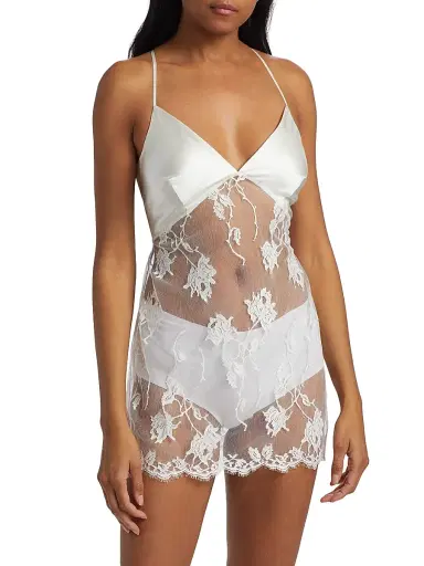 Kiki de Montparnasse Women's Dominique Leavers Mini Slip | Thumbnail 3 Kiki de Montparnasse Women's Dominique Leavers Mini Slip | Thumbnail 3
