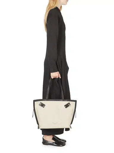 Proenza Schouler Women's Days Linen Tote Bag - Natural Black | Thumbnail 2 Proenza Schouler Women's Days Linen Tote Bag - Natural Black | Thumbnail 2