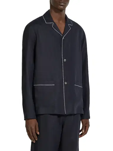 Zegna Men's Oasi Lino Pajamas Set - Navy Blue - Size XXL | Thumbnail 2 Zegna Men's Oasi Lino Pajamas Set - Navy Blue - Size XXL | Thumbnail 2