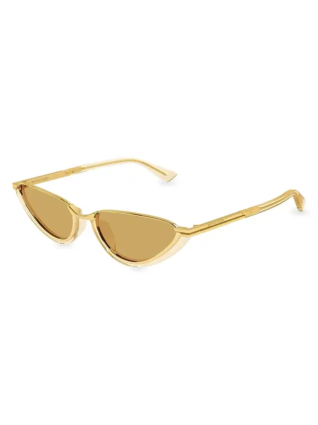 Women's Metal Combi 56MM Cat-Eye Sunglasses - Yellow