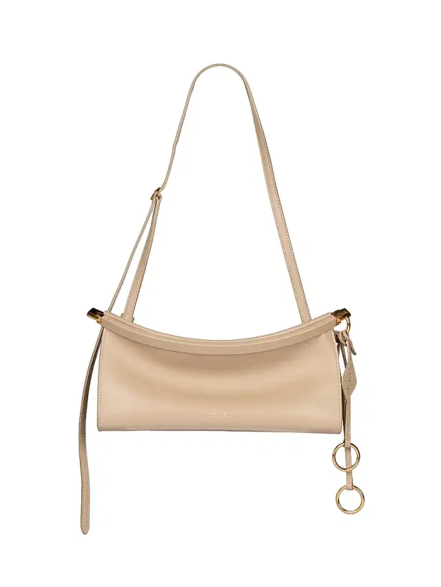 Women's Le Click Leather Shoulder Bag - Grege