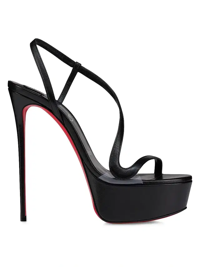 Christian Louboutin Women's Rosalie Alta 150MM Leather Sandals - Black