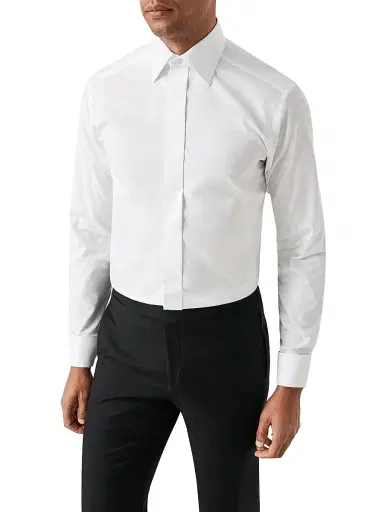 Eton Men's Jacquard Cotton Twill Contemporary-Fit Shirt | Thumbnail 3 Eton Men's Jacquard Cotton Twill Contemporary-Fit Shirt | Thumbnail 3