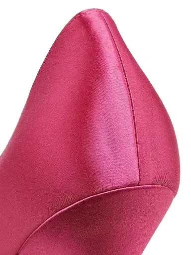 Manolo Blahnik Women's Hangisi 105MM Embellished Satin Pumps - Dark Pink | Thumbnail 6 Manolo Blahnik Women's Hangisi 105MM Embellished Satin Pumps - Dark Pink | Thumbnail 6