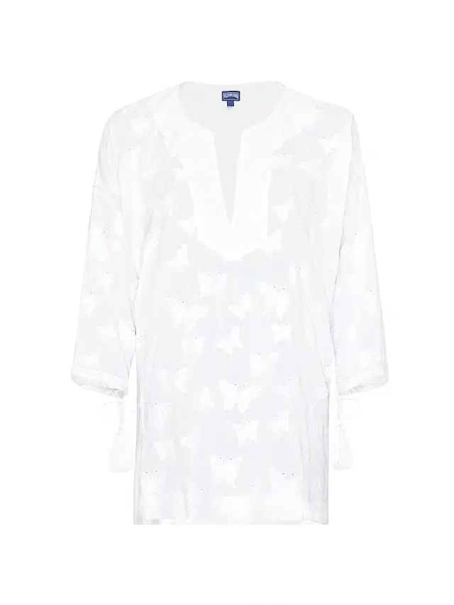 Vilebrequin Women's Butterfly-Embroidered Swim Cover-Up Minidress - Blanc White