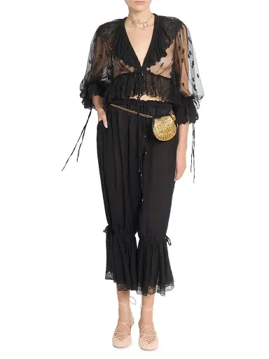 Chloé Women's Silk Bloomer Pants - Black | Thumbnail 2 Chloé Women's Silk Bloomer Pants - Black | Thumbnail 2