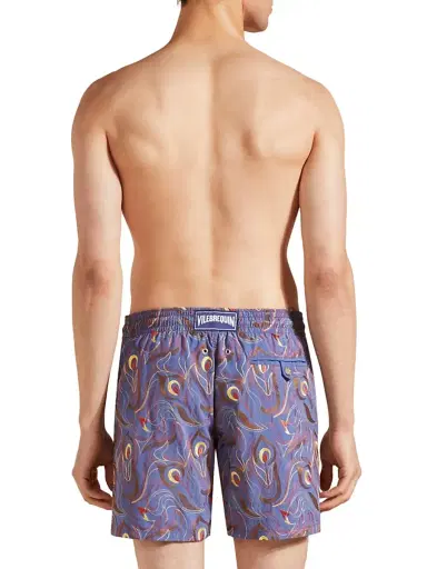 Vilebrequin Men's Embroidered Camo Flowers Swim Trunks - Tempete - Size Large | Thumbnail 5 Vilebrequin Men's Embroidered Camo Flowers Swim Trunks - Tempete - Size Large | Thumbnail 5