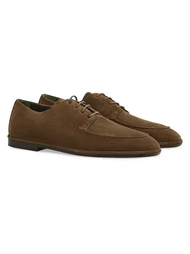 Ferragamo Men's Suede Lace-Up Derby Shoes | Thumbnail 2 Ferragamo Men's Suede Lace-Up Derby Shoes | Thumbnail 2
