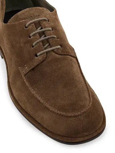 Ferragamo Men's Suede Lace-Up Derby Shoes | Thumbnail 4 Ferragamo Men's Suede Lace-Up Derby Shoes | Thumbnail 4