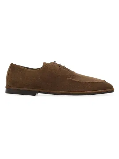 Ferragamo Men's Suede Lace-Up Derby Shoes | Thumbnail 1 Ferragamo Men's Suede Lace-Up Derby Shoes | Thumbnail 1