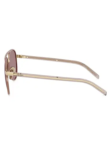 Prada Women's 59MM Aviator Sunglasses - Pale Gold Purple | Thumbnail 3