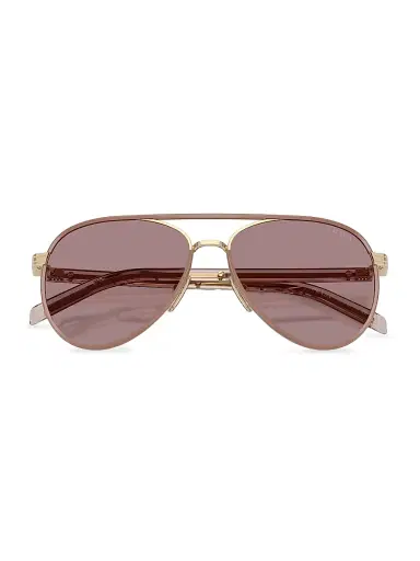 Prada Women's 59MM Aviator Sunglasses - Pale Gold Purple | Thumbnail 5