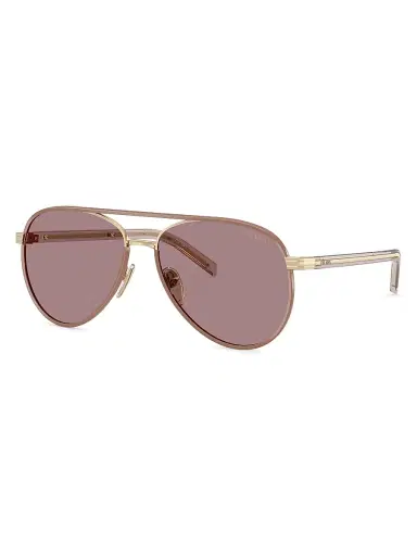 Prada Women's 59MM Aviator Sunglasses - Pale Gold Purple | Thumbnail 1