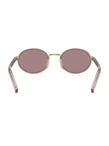 Prada Women's 52MM Oval Sunglasses - Gold Purple | Thumbnail 4