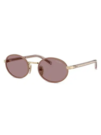 Prada Women's 52MM Oval Sunglasses - Gold Purple | Thumbnail 1