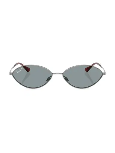 Ray-Ban Women's 0RB3757 Kai 56MM Oval Sunglasses - Gunmetal Grey | Thumbnail 2