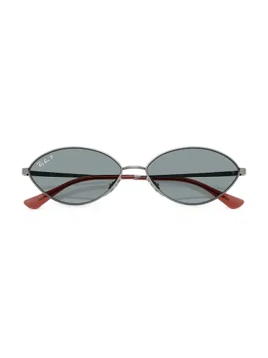 Ray-Ban Women's 0RB3757 Kai 56MM Oval Sunglasses - Gunmetal Grey | Thumbnail 5