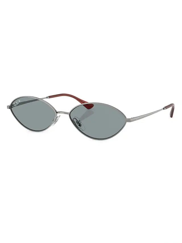 Ray-Ban Women's 0RB3757 Kai 56MM Oval Sunglasses - Gunmetal Grey