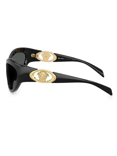 Versace Women's 59MM Cat-Eye Pillow Sunglasses - Black | Thumbnail 3