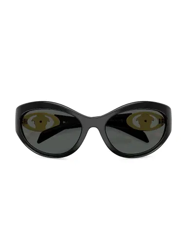 Versace Women's 59MM Cat-Eye Pillow Sunglasses - Black | Thumbnail 5