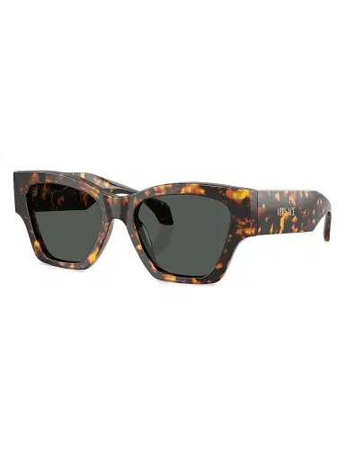 Versace Women's 53MM Square Sunglasses - Havana Dark Grey | Thumbnail 1 Versace Women's 53MM Square Sunglasses - Havana Dark Grey | Thumbnail 1