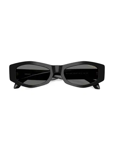 Versace Women's 54MM Oval Sunglasses - Black | Thumbnail 5 Versace Women's 54MM Oval Sunglasses - Black | Thumbnail 5
