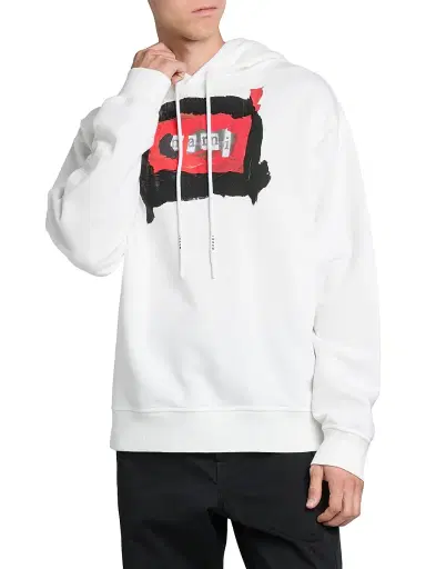 Marni Men's Collage Logo Hoodie - Lily White - Size 46 | Thumbnail 3