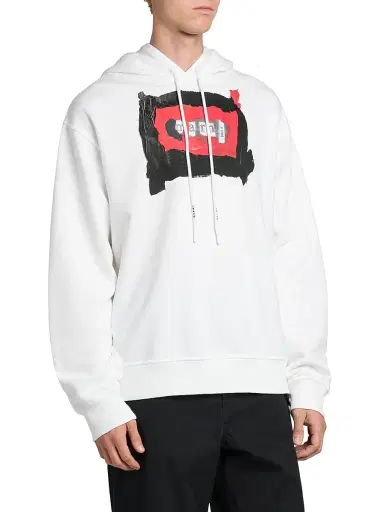 Marni Men's Collage Logo Hoodie - Lily White - Size 46 | Thumbnail 4