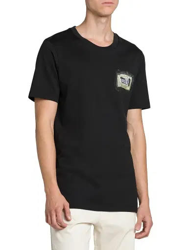 Marni Men's Collage Logo Cotton Crewneck T-Shirt - Black - Size 46 | Thumbnail 4 Marni Men's Collage Logo Cotton Crewneck T-Shirt - Black - Size 46 | Thumbnail 4