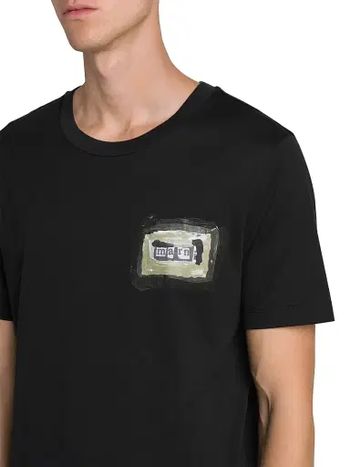 Marni Men's Collage Logo Cotton Crewneck T-Shirt - Black - Size 46 | Thumbnail 6 Marni Men's Collage Logo Cotton Crewneck T-Shirt - Black - Size 46 | Thumbnail 6