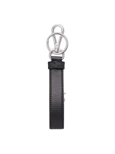 Prada Women's Saffiano Leather Keychain - Black | Thumbnail 3