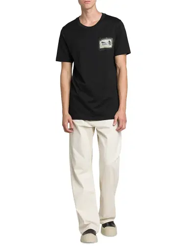 Marni Men's Lightweight Denim Wide-Leg Trousers - Bone - Size 34 | Thumbnail 2 Marni Men's Lightweight Denim Wide-Leg Trousers - Bone - Size 34 | Thumbnail 2