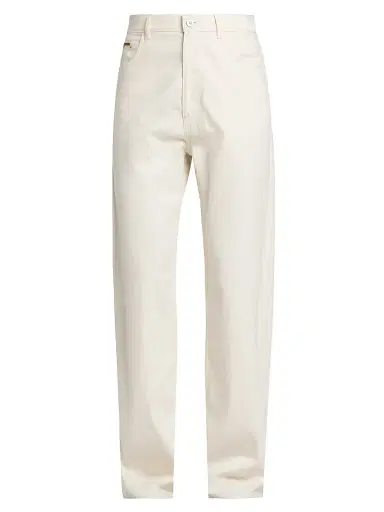 Marni Men's Lightweight Denim Wide-Leg Trousers - Bone - Size 34 | Thumbnail 1 Marni Men's Lightweight Denim Wide-Leg Trousers - Bone - Size 34 | Thumbnail 1
