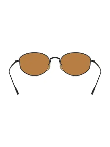 Oliver Peoples Men's Dresner 51MM Oval Sunglasses - Matte Black | Thumbnail 4