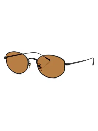 Oliver Peoples Men's Dresner 51MM Oval Sunglasses - Matte Black | Thumbnail 1