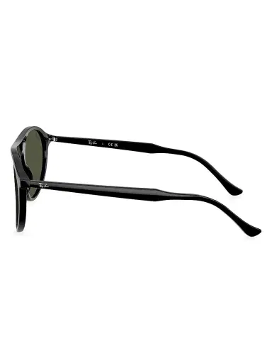 Ray-Ban Men's RB2215F 56MM Square Sunglasses - Black Green | Thumbnail 5