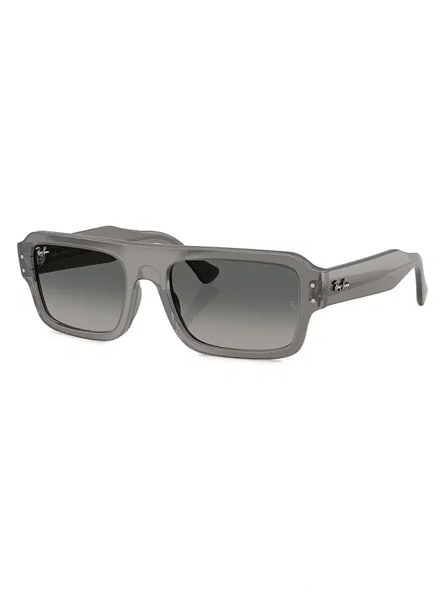 Ray-Ban Men's RB4454 Lukas 53MM Rectangular Sunglasses - Transparent Grey