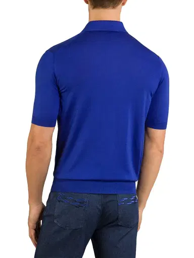 Stefano Ricci Men's Polo Shirt - Royal Blue - Size 52 | Thumbnail 3