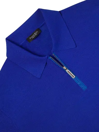 Stefano Ricci Men's Polo Shirt - Royal Blue - Size 52 | Thumbnail 5