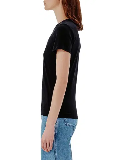 Another Tomorrow Women's Crew Neck Tee - Black | Thumbnail 3 Another Tomorrow Women's Crew Neck Tee - Black | Thumbnail 3