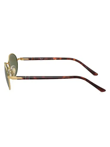 PERSOL Men's Ida 55MM Oval Sunglasses - Havana Gold Green | Thumbnail 5