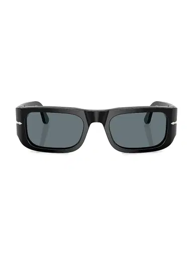 PERSOL Men's 55MM Square Pillow Sunglasses - Black | Thumbnail 2
