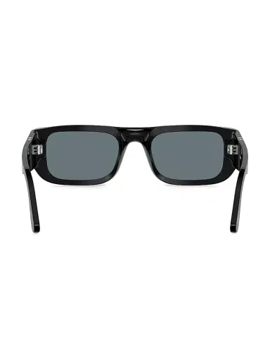 PERSOL Men's 55MM Square Pillow Sunglasses - Black | Thumbnail 3